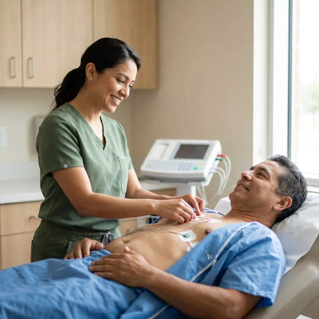 Electrocardiograma (EKG) - Servicio médico Clínica Hispana Cruz 4 Houston TX