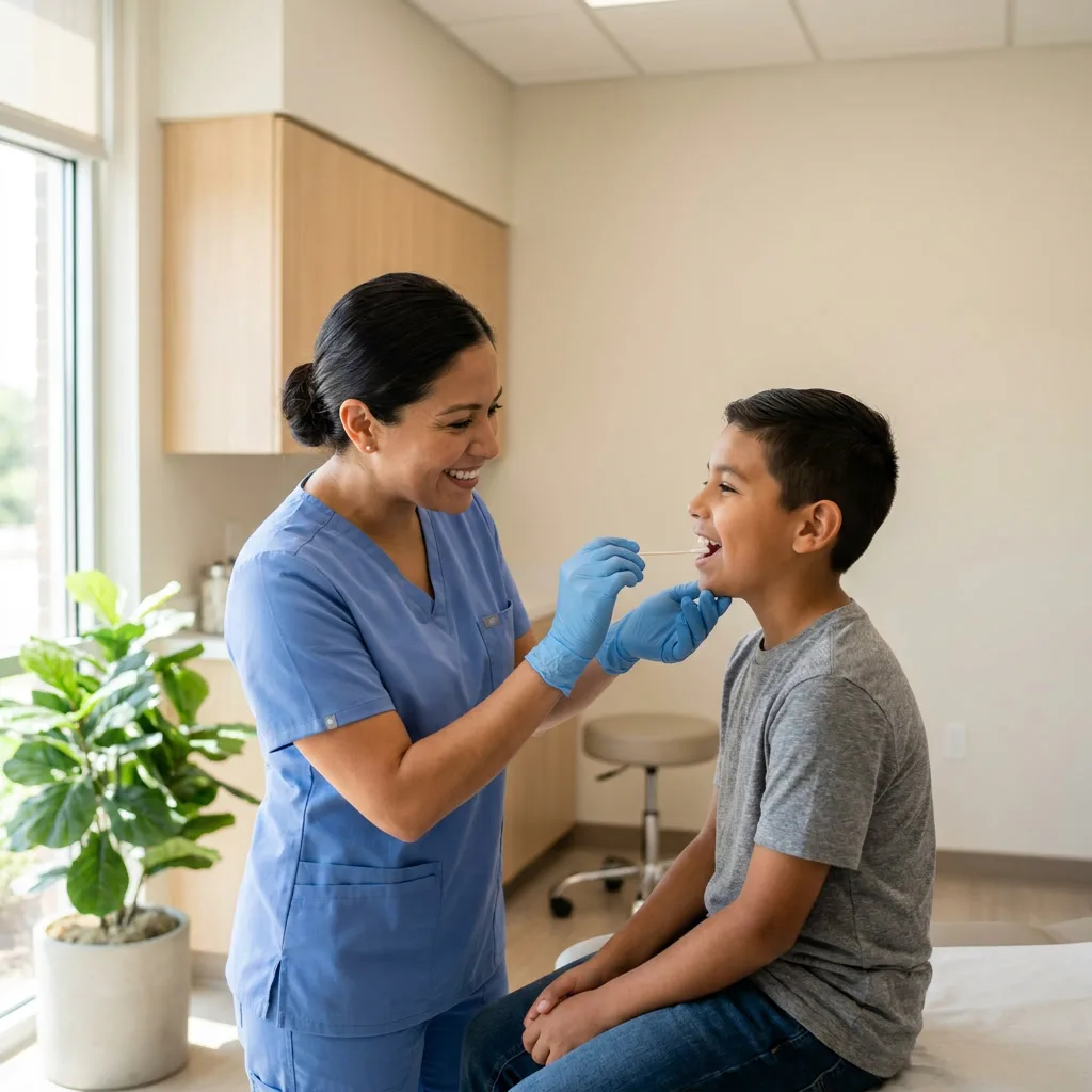Prueba de Estreptococo (Strep Test) - Clínica Hispana Cruz 4 Houston